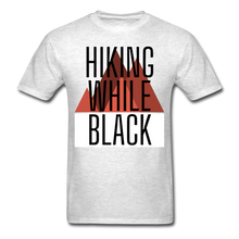 Load image into Gallery viewer, Hiking While Black Unisex T-Shirt, Classic - light heather gray